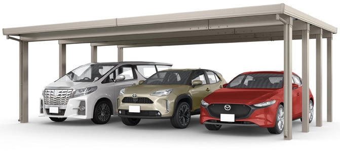 カーポートST 3000タイプ 3台用