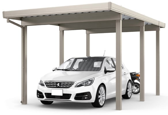 カーポートST 3000タイプ 1台用 奥行延長