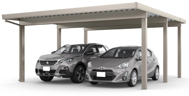 カーポートST 3000タイプ 2台用 奥行延長