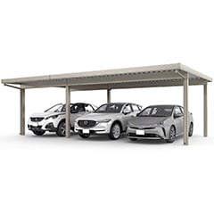 カーポートST 3000タイプ 3台用 横連棟（1+2台）