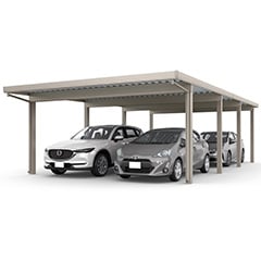 カーポートST 3000タイプ 4台用 縦連棟（2+2台）