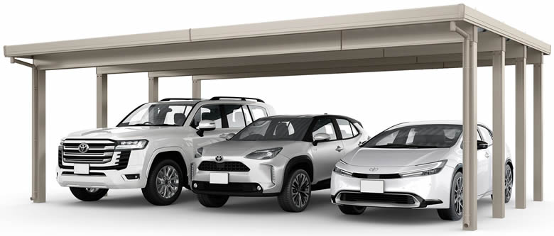 カーポートST 4500タイプ 3台用