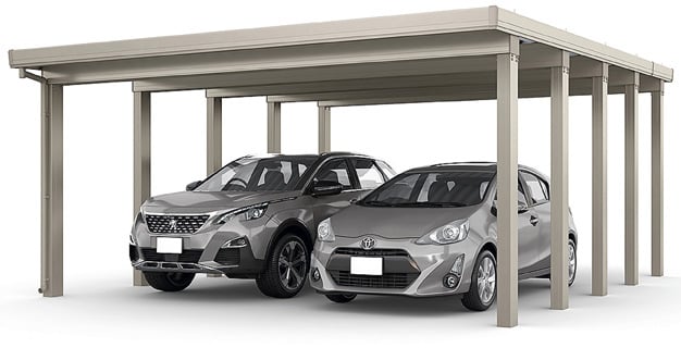カーポートST 6000タイプ 2台用 奥行延長