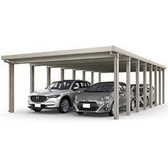 カーポートST 6000タイプ 4台用 縦連棟（2+2台）