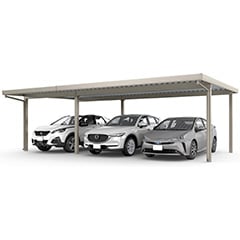 カーポートSW 900タイプ 3台用 横連棟（1+2台）