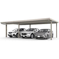 カーポートSW 1500タイプ 3台用 横連棟（1+2台）
