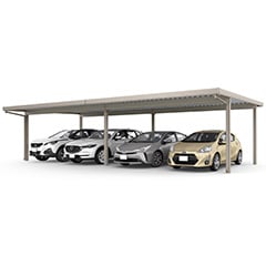 カーポートSW 1500タイプ 4台用 横連棟（2+2台）