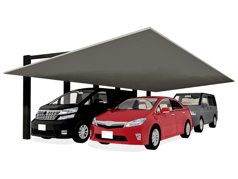 カーポートSC 4台用 片支持 縦連棟