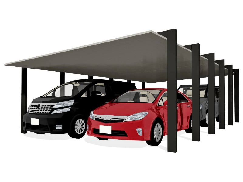 カーポートSC3000 4台用 ワイド縦連棟