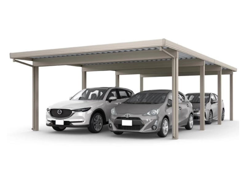 カーポートST3000 4台用 縦連棟