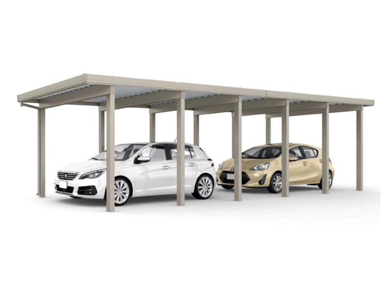 カーポートST4500 2台用 縦連棟