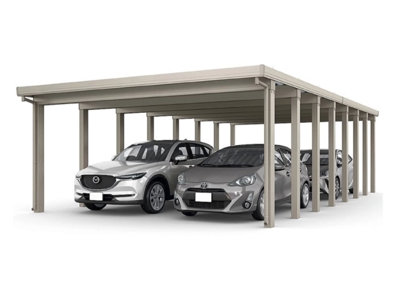 カーポートST6000 4台用 縦連棟