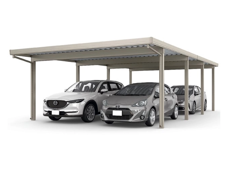 カーポートSW1500 4台用 縦連棟