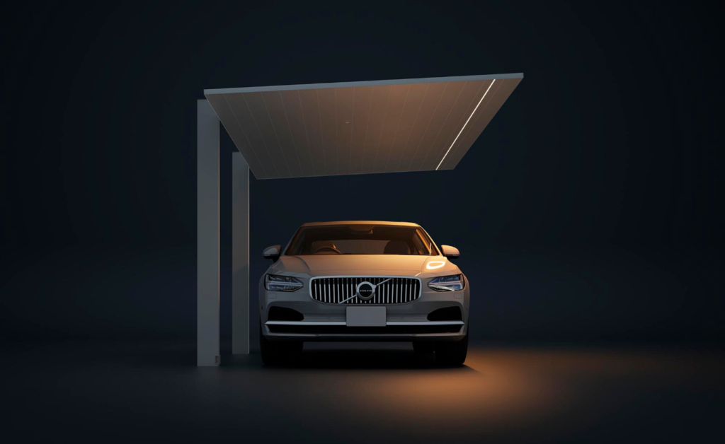 柱の上に屋根がないデザイン