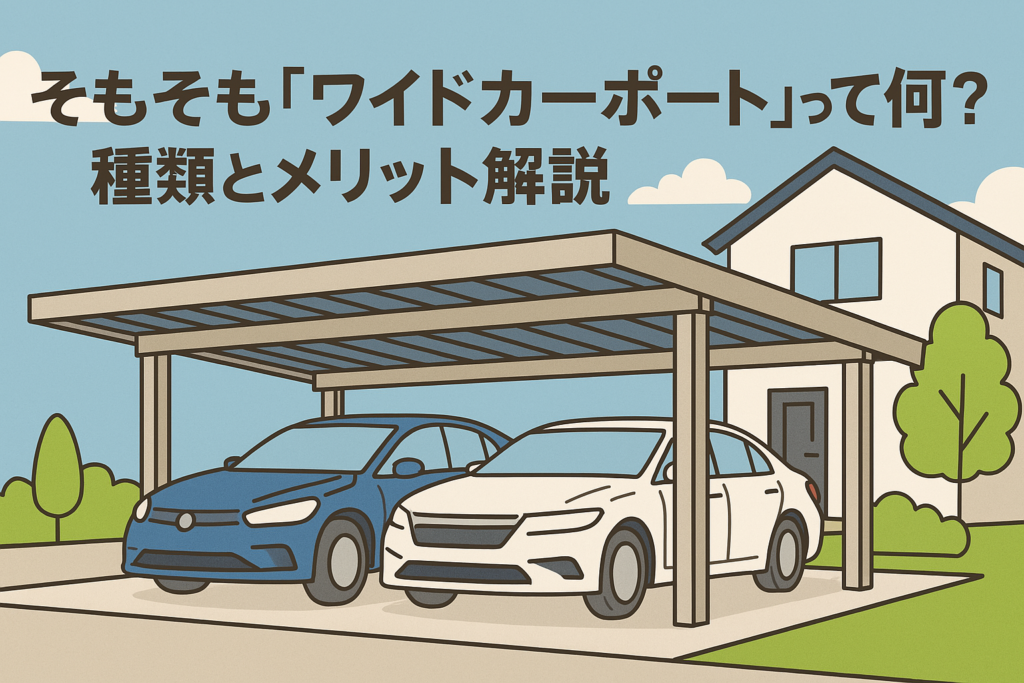 そもそも「ワイドカーポート」って何？種類とメリット解説