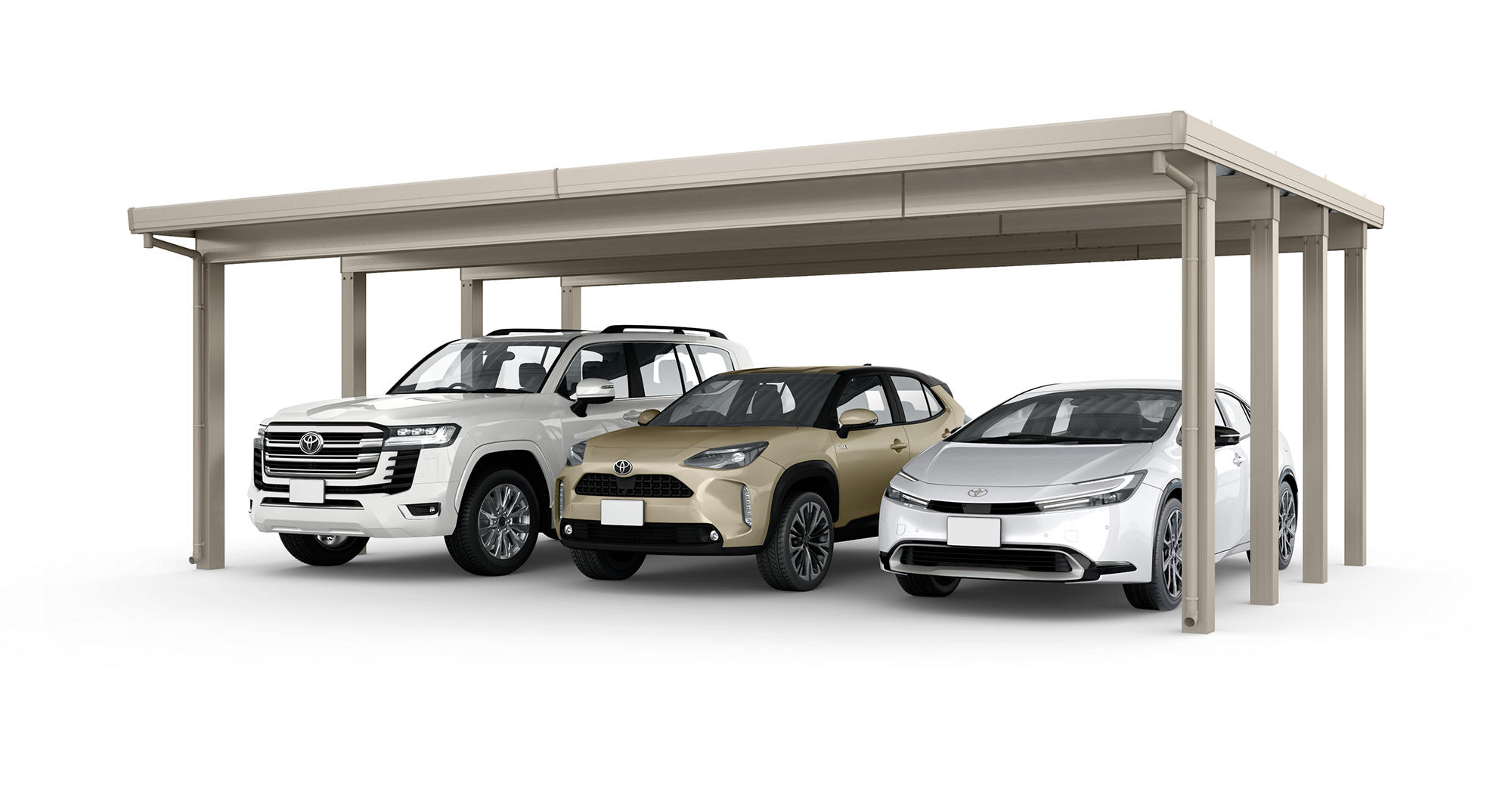 カーポートST 4500 3台用