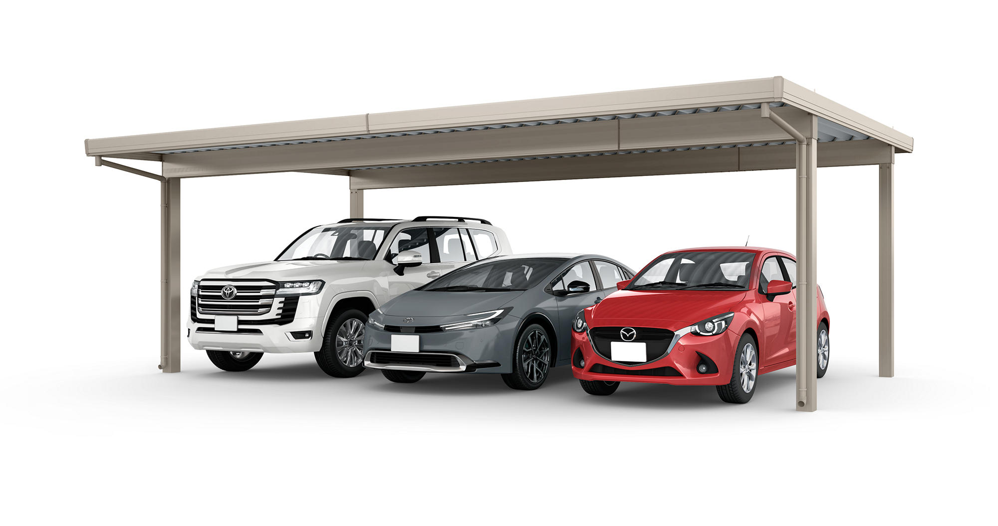 カーポートSW 1500 3台用