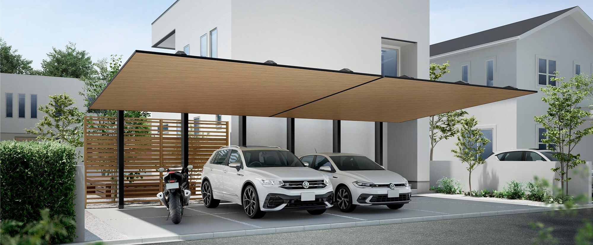 リクシル 4台用カーポート アイキャッチ